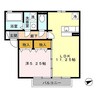 アルペジオ久原A棟 1LDKの間取り
