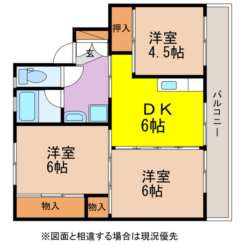 間取図 ビレッジハウス寿古3号棟