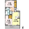 ソレイユ宮小路 2LDKの間取り