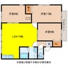 セジュールウエマツB棟 3LDKの間取り