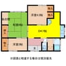 柳原貸家 3DKの間取り