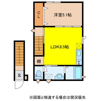 間取図 フィラーレ富の原　C棟