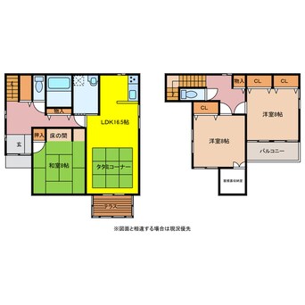 間取図 諏訪2丁目田中貸家