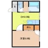 馬場住宅ステージⅡ 1DKの間取り