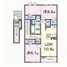 コンフィーエⅢ 2LDKの間取り