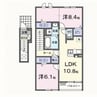 コンフィーエⅢ 2LDKの間取り