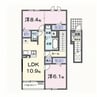 コンフィーエⅢ 2LDKの間取り