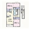 コンフィーエⅢ 2LDKの間取り