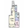 サニープレイス古町 1LDKの間取り