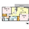 ライク・ア・パラソル 2LDKの間取り