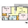 ライク・ア・パラソル 2LDKの間取り