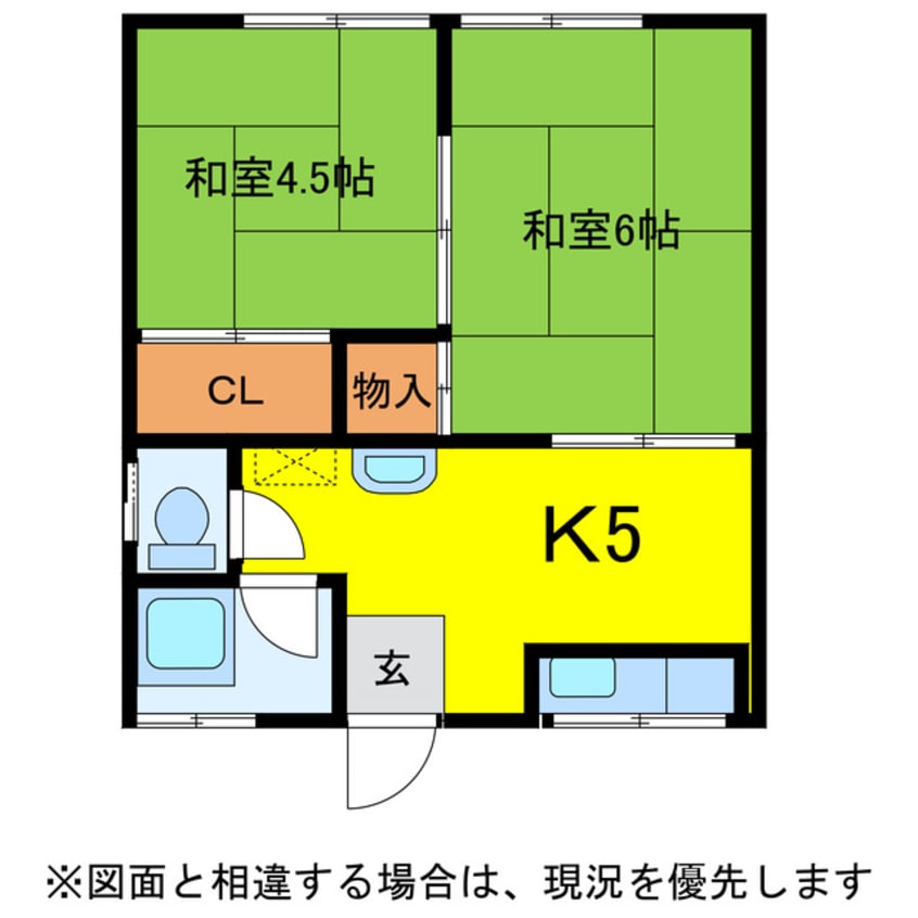 間取図 コーポ忠東