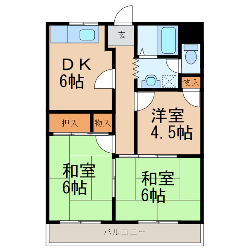 間取図 新柏原ビレッジ