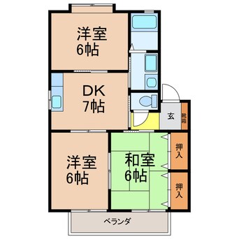 間取図 アゼリアコート　D