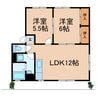 ソファレくすの木 2LDKの間取り