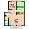 アーバンライフ南多田 2LDKの間取り