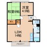 アーバンライフ南多田 2LDKの間取り