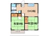 ハイム柏原 2DKの間取り