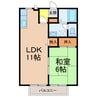 エトワール 1LDKの間取り
