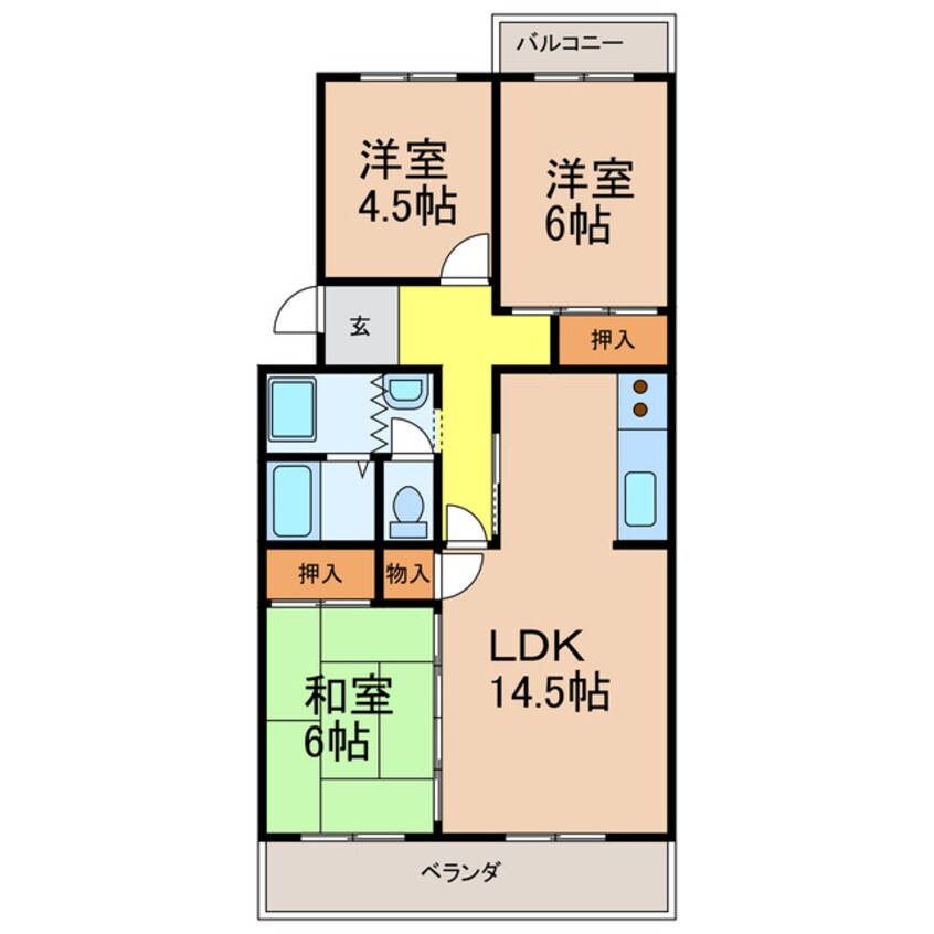 間取図 レジデンス柏原