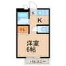 アーバンライフ新町 1Kの間取り