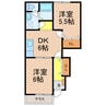 メゾン　フォレストB 2DKの間取り