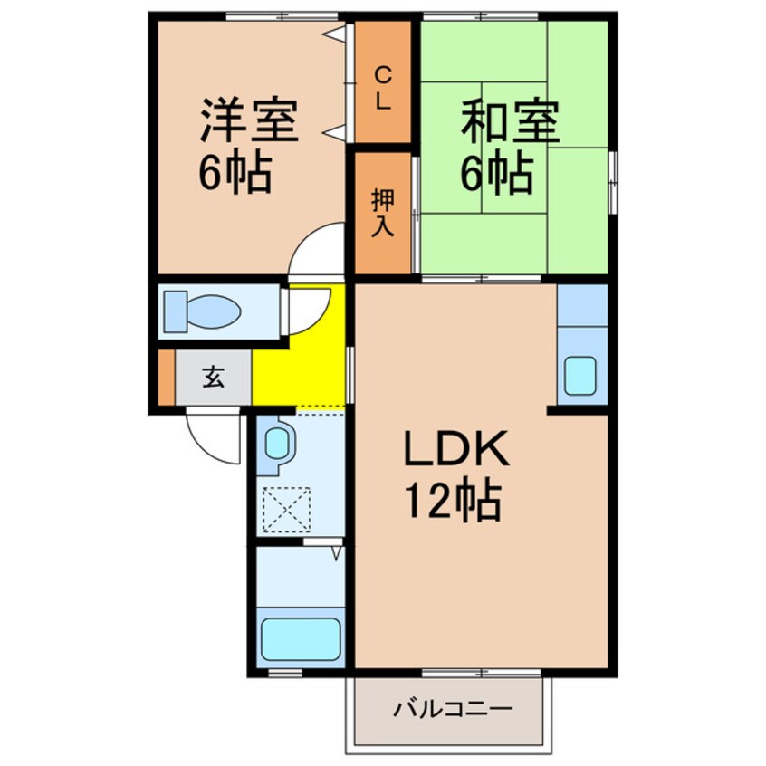間取図 ピュアライフ　Ｂ