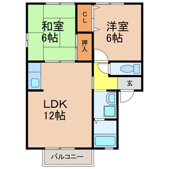 間取図 ピュアライフ　Ｃ