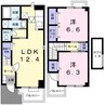 カルフールⅠ 2LDKの間取り