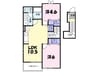 アルバプラシード Ⅱ 2LDKの間取り