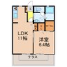 ラフォーレ柏原Ａ 1LDKの間取り
