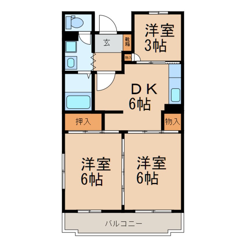 間取図 シャルマンふき