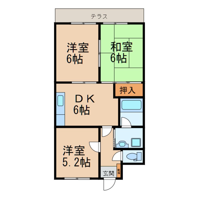 間取図 ハーモニーコート石生