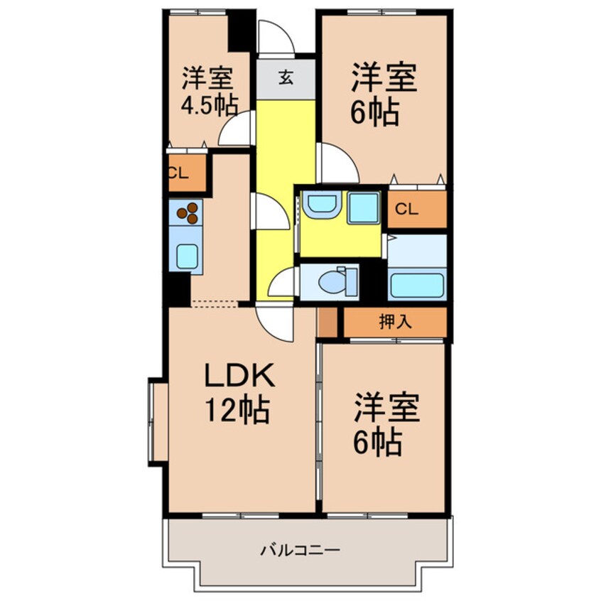 間取図 グランシャリオ氷上1番館