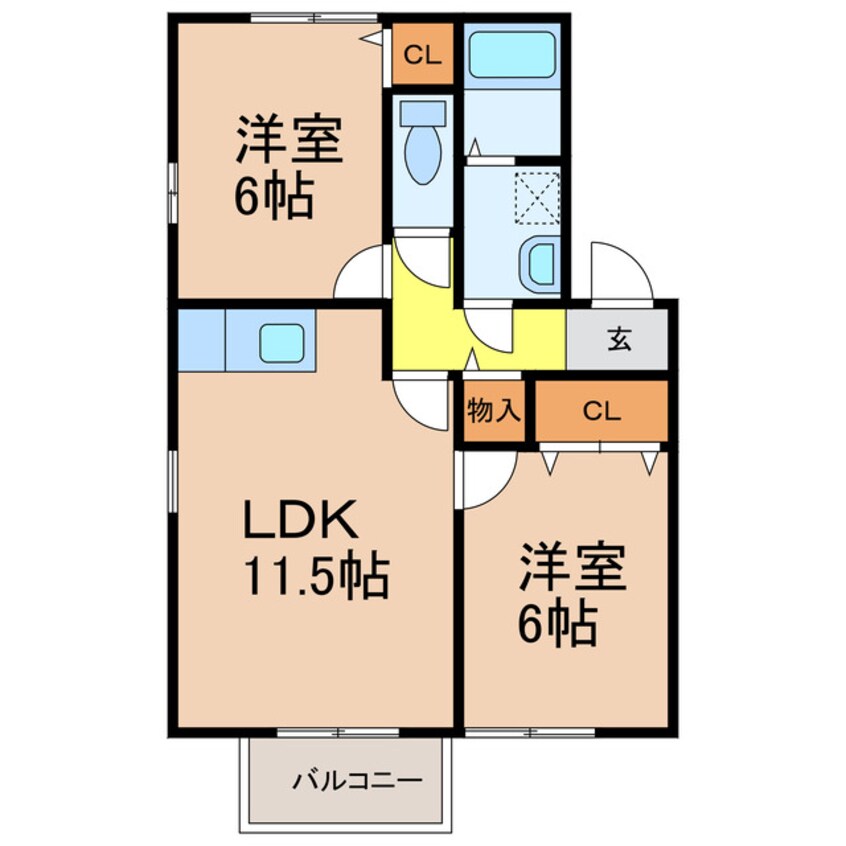 間取図 プランドール賀茂Ｂ棟