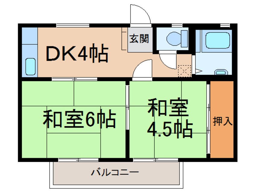 間取図 サンティール野山（6戸）