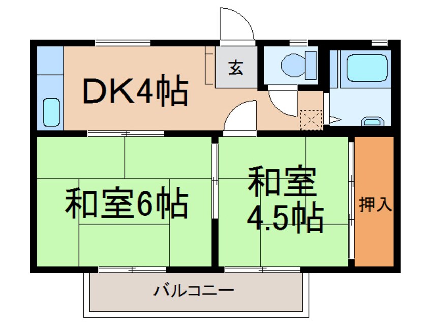 間取図 サンティール野山（6戸）