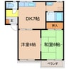 グランドハイツ春日 2DKの間取り