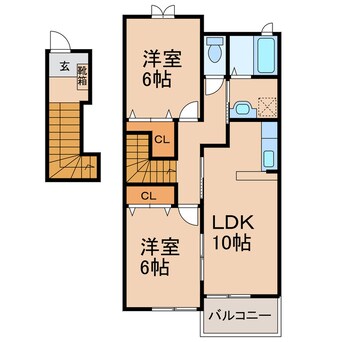 間取図 プリマヴェーラ四番館