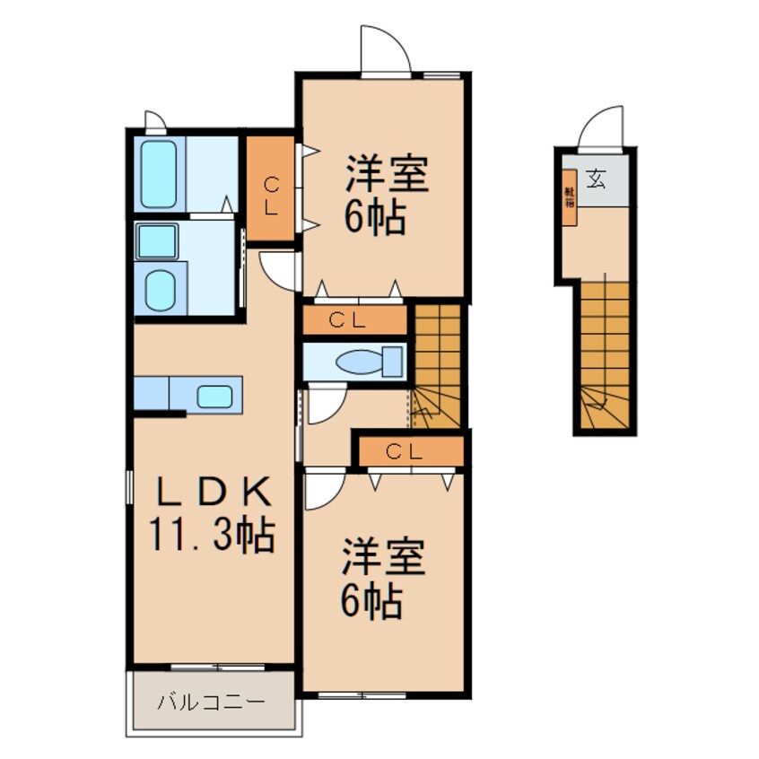 間取図 ベルファミーユⅠ　1番館