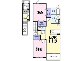 間取図 ベルファミーユⅠ　2番館