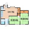 マミーコーポ 2DKの間取り