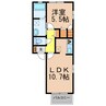 メゾンアークＢ 1LDKの間取り