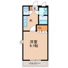 ヴァンベールいそう 1Kの間取り