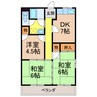 新柏原ビレッジ　2号 3DKの間取り