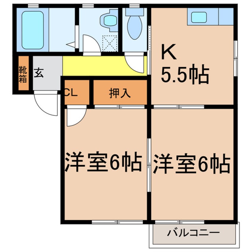 間取図 フラワーハイツＡ