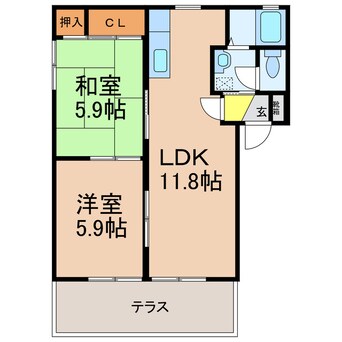 間取図 フジハイツＢ