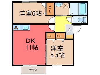 間取図 オレンジアイビー・柏原Ｂ