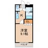 グランソーレ 1Kの間取り