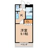 グランソーレ 1Kの間取り